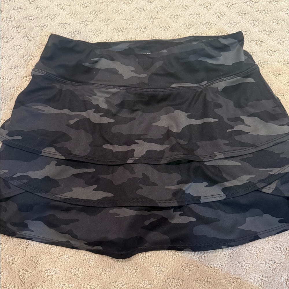 Athleta Girl Black Camo Swing Skort